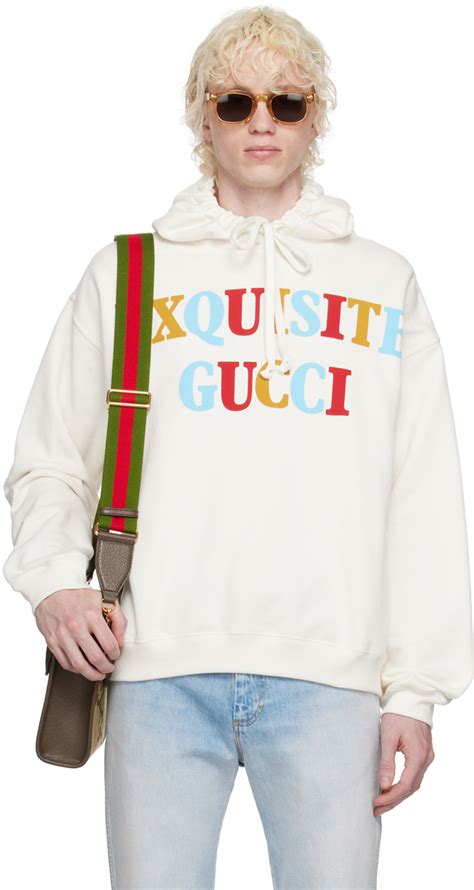 white gucci hoodie women's|Gucci oversized hoodie.